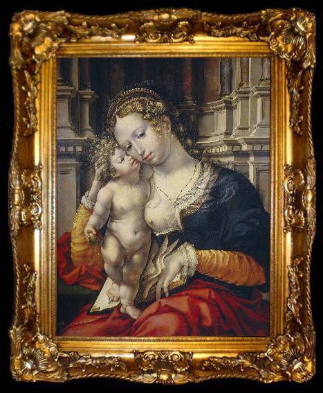 framed  Jan Mabuse Madonna and Child, ta009-2